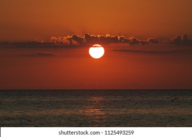 Sunset On The Sea In Salento - Italy