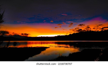 Sunset On The Shores Of Lake Buyan 