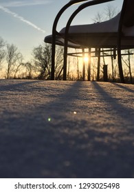 Sunset on snow