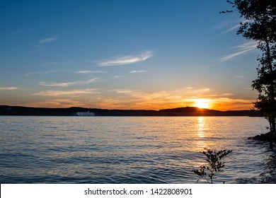 Sunset On Table Rock Lake In Missouri