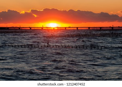 Sunset On The Tokyo Bay Aqua Line