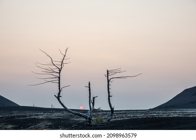 Sunset On The Tolbachik Volcano