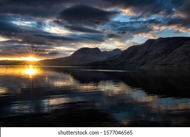 Sunset On Upper Loch Torridon Scotland