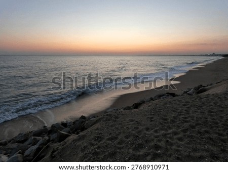 Sunset on Vale do Lobo Beach in Almancil, Loulé, Portugal 