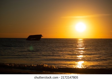 Sunset On The Water At The Stone Ship In Cape May New Jersey