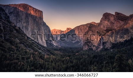 Similar – Image, Stock Photo Yosemite National Park Overlooking the Half Dome