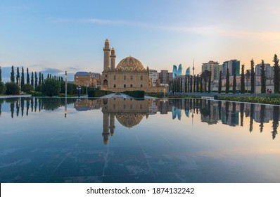 Sunset in one of the parks in Baku - Shutterstock ID 1874132242
