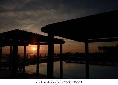 Sunset At Origen Club El Palmar, Vejer De La Frontera, Andalusia, Cádiz Province, Spain