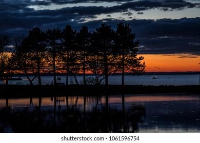 Sunset In Ottawa West At Andrew Hayden Park, Ontario Canada