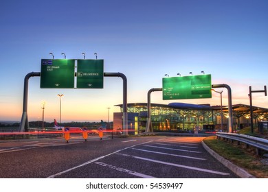 Sunset Over Airport In Cork - Ireland