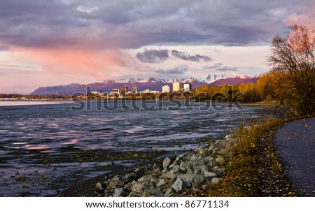 Sunset over Anchorage