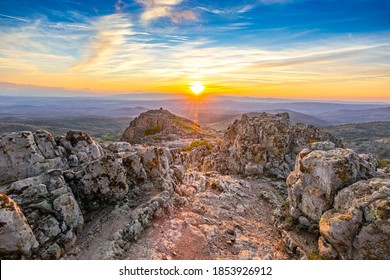Sunset over Ancient Megalithic Observatory " Kokino " - Macedonia. This observatory was ranked by "NASA" on the 4-th place on the World's Ancient Observatories list.