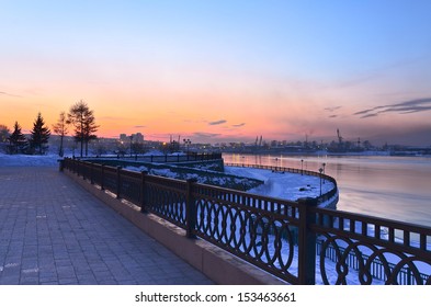 Sunset Over Angara River