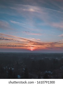 Sunset Over Avon Ohio Drone