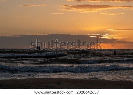 
Sunset over the Baltic Sea in Mielno