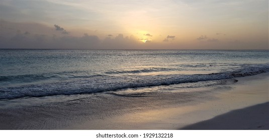 Sunset Over The Barbados Beach