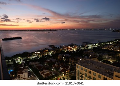 Sunset over the bay in Cancun Mexico - Shutterstock ID 2181396841