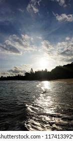 sunset over beach