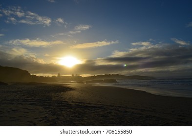 Sunset over beach