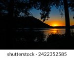 Sunset over Benewah Lake in northern Idaho.