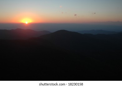 Sunset over Blueridge Mountains