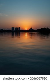 Sunset Over Bucharest On A Late Summer Day