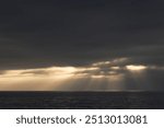 Sunset over the Sénequet-lighthouse or the Channel on Cotentin peninsula, Manche, France