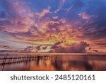 Sunset over Charlotte Harbor in Punta Gorda.