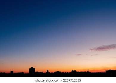 sunset over city, beautiful landscape - Shutterstock ID 2257712335