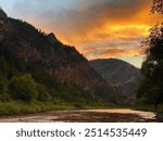 Sunset over Colorado River in Glenwood Springs, 2022