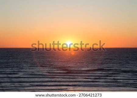 A sunset over the Cornish ocean