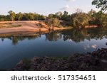 Sunset over crocodile river at Daly River, Northern Territory