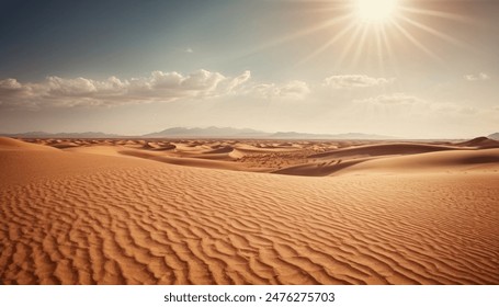 Sunset over the desert of Saudi Arabia wide view - Powered by Shutterstock