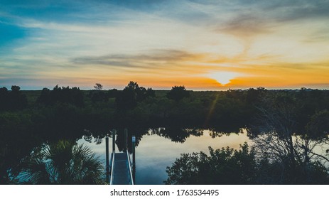 Sunset Over Eagle Point Park New Port Richey Florida