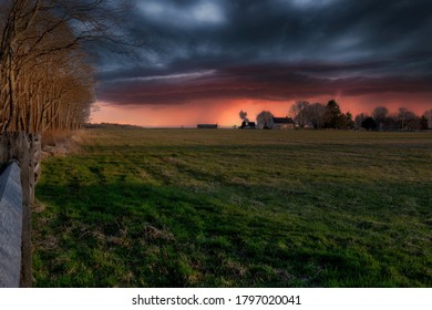 Sunset Over Farm Fairhaven Ma