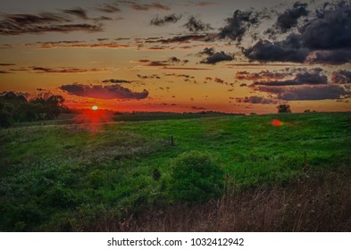 Sunset over Field