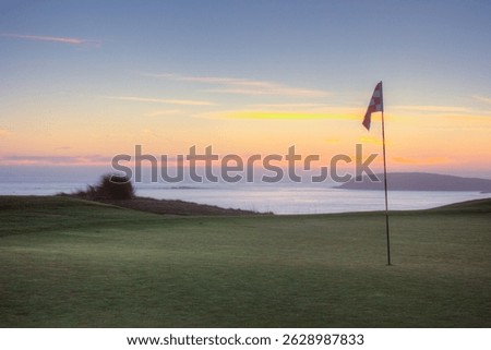 Sunset over the golf course
