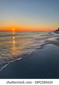 Sunset Over The Gulf Of Mexico Water Emerald Coast Florida