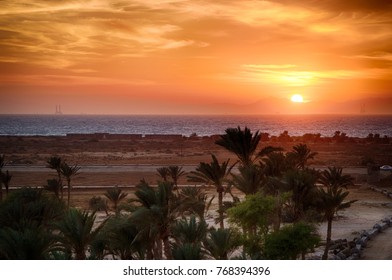 Sunset Over Gulf Of Suez