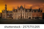 
Sunset over the Historic Provincial Court in Bruges, Belgium