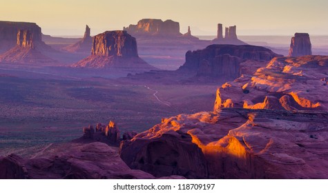 Sunset Over The Hunt's Mesa