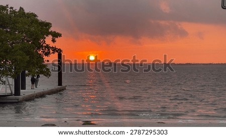Sunset over the Indian River at Jaycee Park 
 Fort Pierce, Florida 
Treasure Coast 
