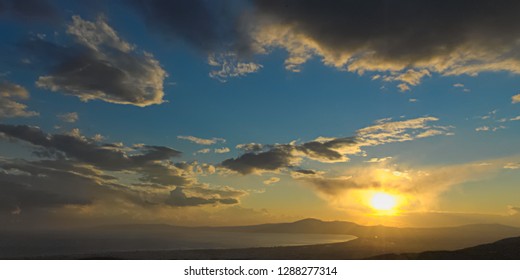 Sunset Over Kalamata City, Greece