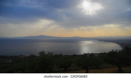 Sunset Over Kalamata City, Greece