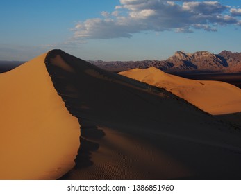 Sunset Over Kelso Dunes In Nevada