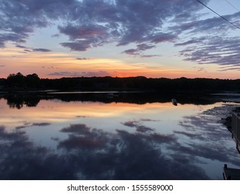 Sunset Over The Kennebunk River