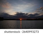 Sunset over Kingsbury Water Park