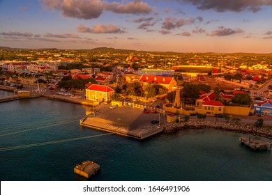 Sunset Over Kralendijk, The Capital Of Bonaire