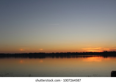 Sunset over the lake