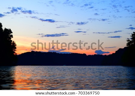 Sunset Over Lake Cumberland Stock photo © 